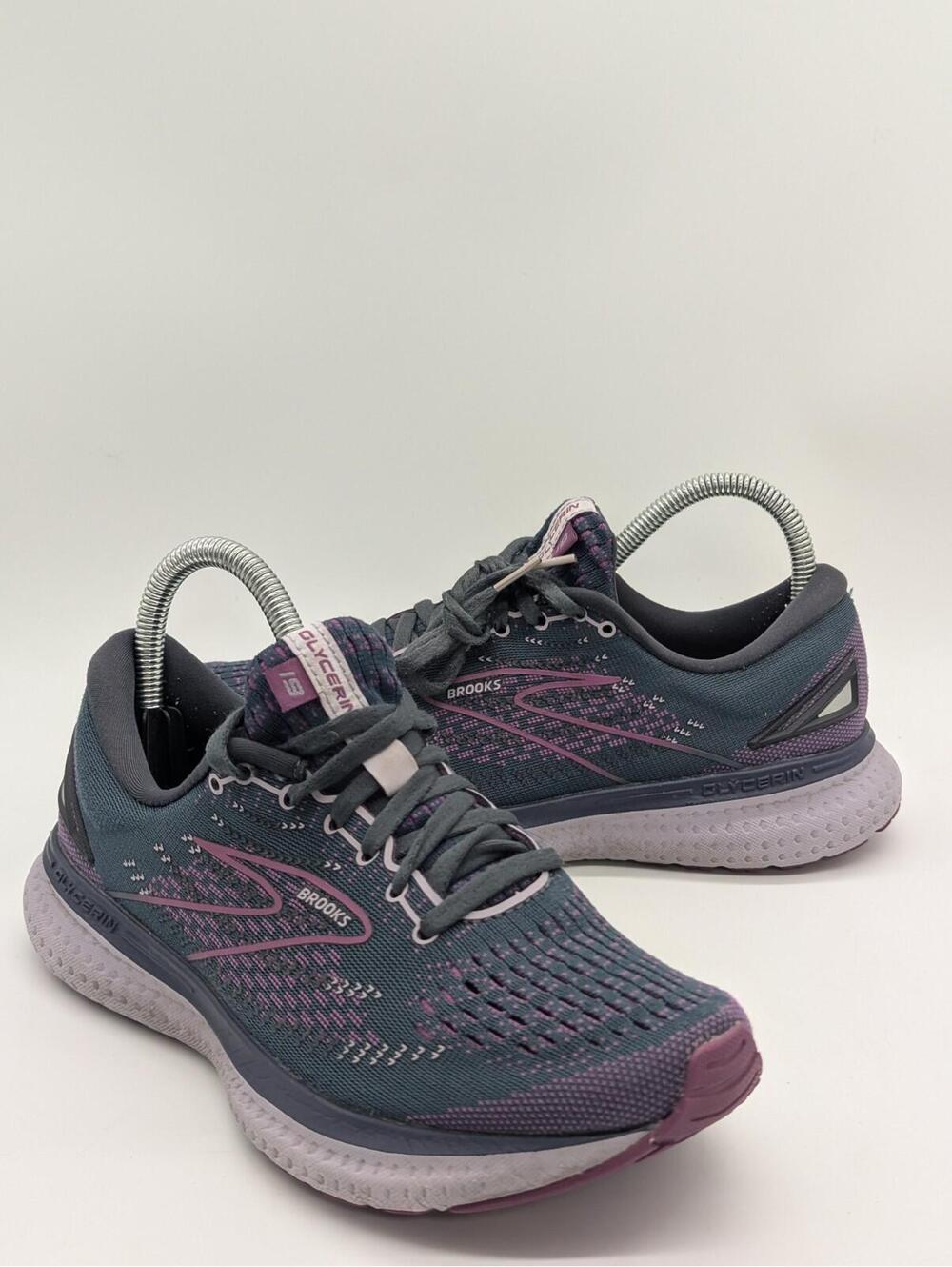 Brooks Glycerin 19 Running Shoes Purple Gray 12034318572 - Women's Size 7 B
